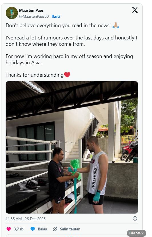 Viral di Medsos! Maarten Paes Bantah Rumor Ke Persib Bandung